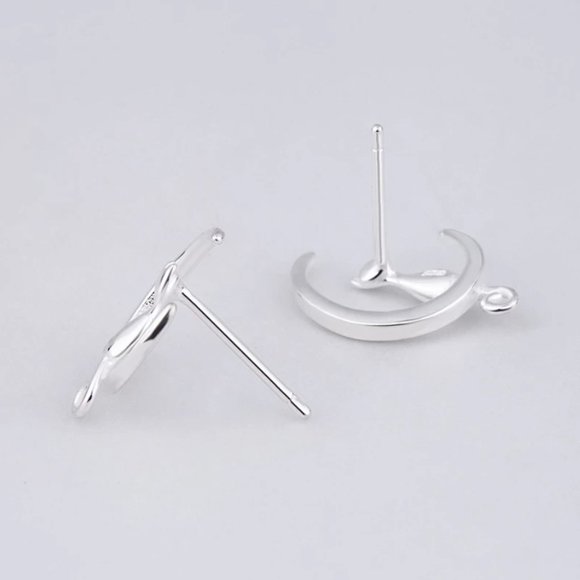 925 Silver Cat On The Moon Earrings - Picture 5 of 16